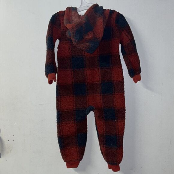 24m carters Hooded fleece bear one piece outfit - Picture 2 of 2